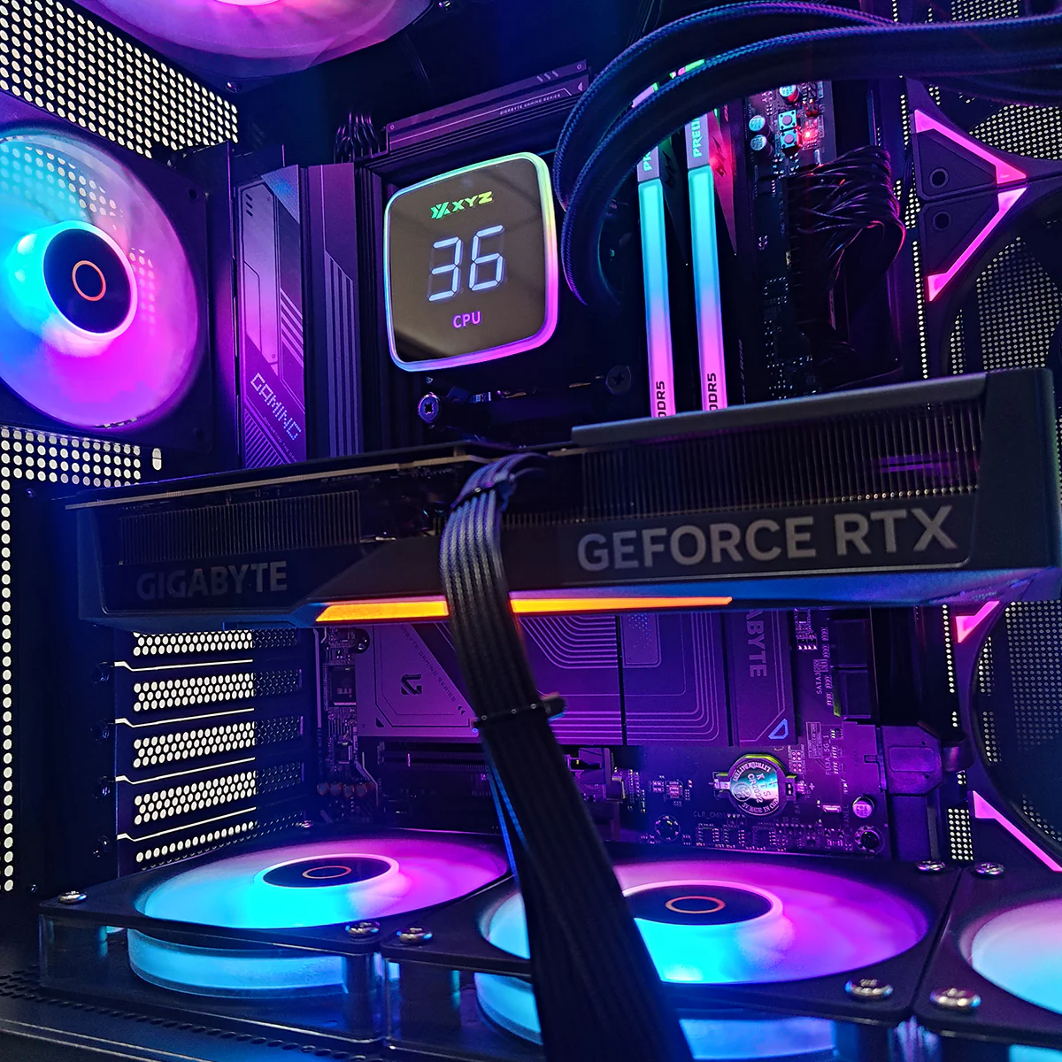 Ultra Quantum Black Desktop Gaming PC | AMD Ryzen 9 9900X | 32GB (2x16GB) RAM | 2TB SSD | RTX 5070 Ti | Windows 11 Pro - Image 4