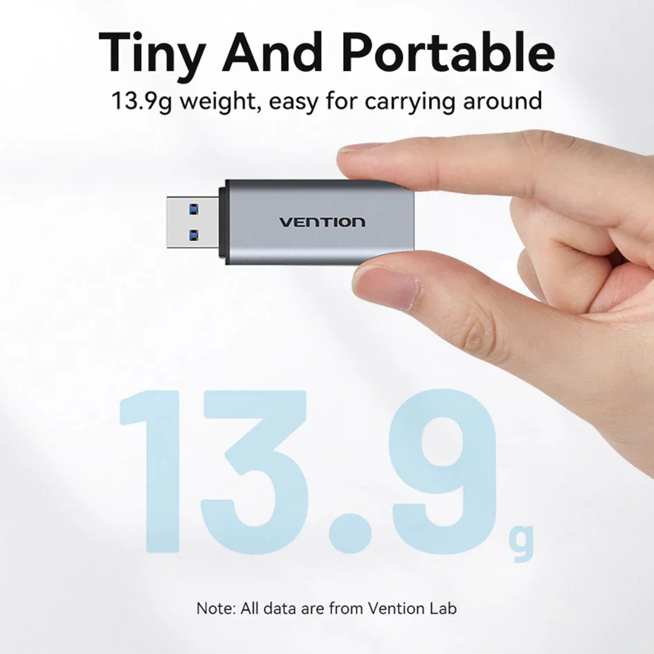 Vention 2-in-1 USB 3.0-A SD & TF Card Reader (CLIH0) - Image 8