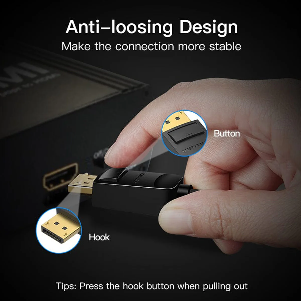 Vention DP to VGA Converter - 0.15M (HBFBB) - Image 2