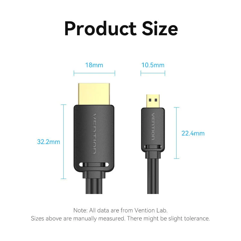 Vention Micro HDMI Cable - 1.5M (AGIBG) - Image 9