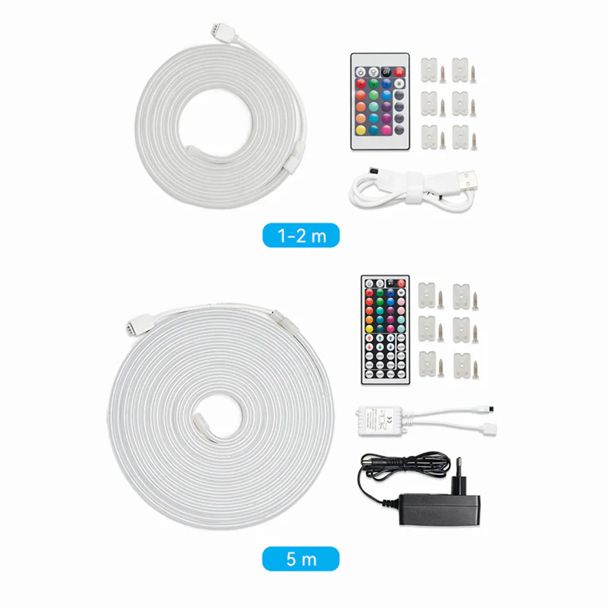 Vention Silicone Neon LED Strip Lights with IR Remote & USB 5V Power Supply - 1M, 2M  (PAEWF, PAEWH) - Image 12