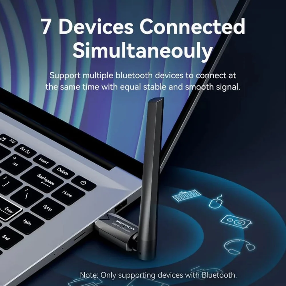 Vention USB 2.0 Type-A Wi-Fi & Bluetooth 5.0 Adapter (KDUB0) - Image 2