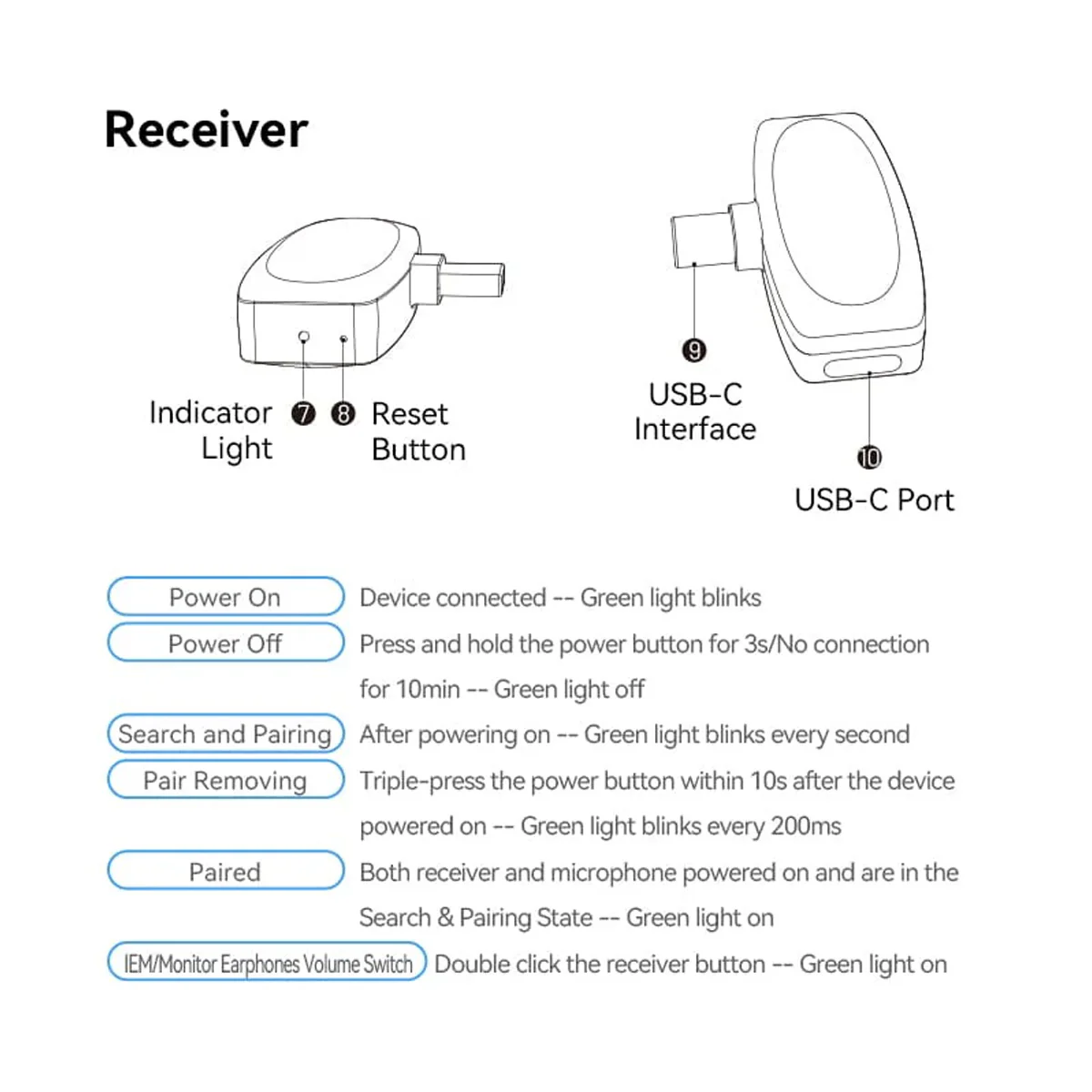 Vention USB-C 2-Pack Wireless Lavalier Microphone (Black) (NCBB0) - Image 15