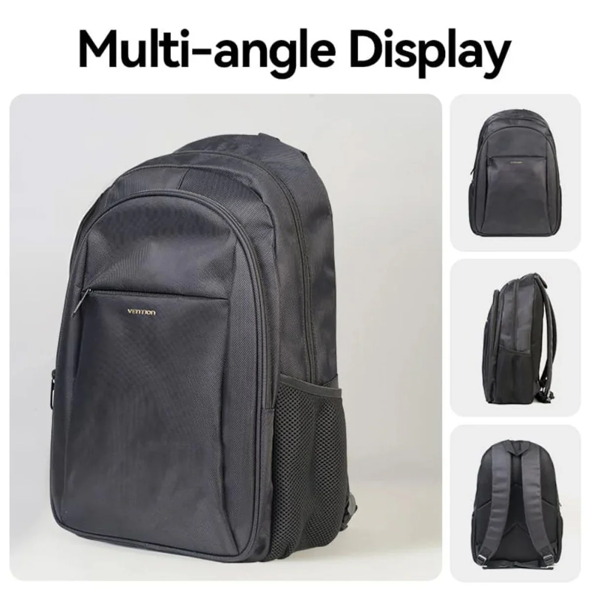 Vention Water-Repellent Laptop Backpack - 20L (Black) (KRMB0) - Image 2