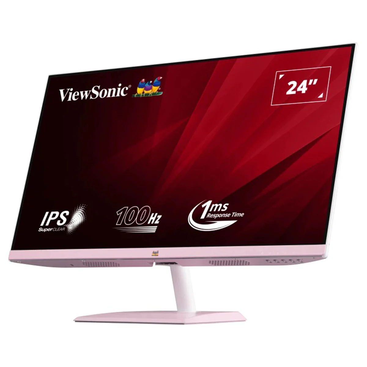 ViewSonic VA2436-H-PN 24" FHD (1920x1080) 100Hz SuperClear IPS Monitor with Fast 1ms (MPRT) Response Time (Pink) - Image 2