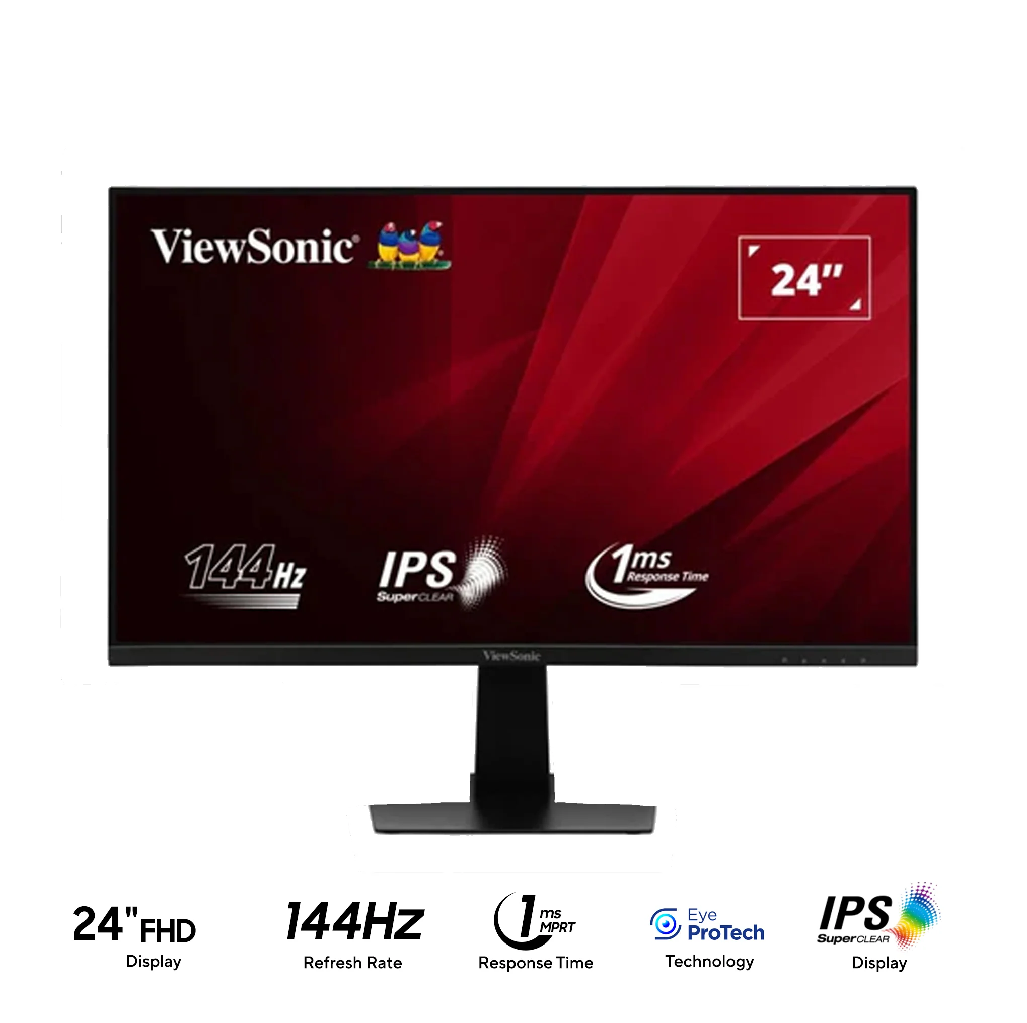 ViewSonic VA24G2-H 24" FHD (1920x1080) 144Hz IPS Monitor with Fast 1ms Response Time