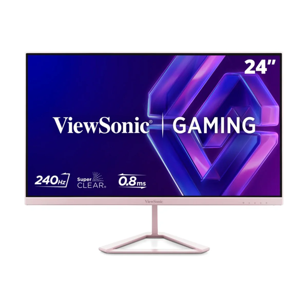 ViewSonic VX24G30-PK 24" FHD (1920x1080) 240Hz 0.08ms MPRT IPS Gaming Monitor with Tilt Adjustment (Pink) - Image 3