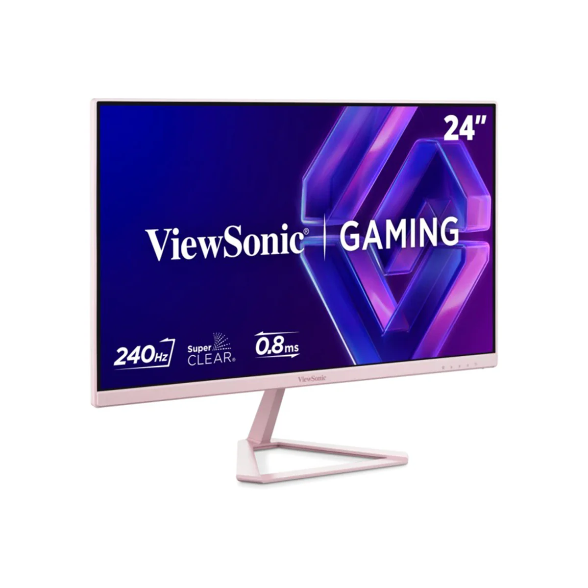 ViewSonic VX24G30-PK 24" FHD (1920x1080) 240Hz 0.08ms MPRT IPS Gaming Monitor with Tilt Adjustment (Pink) - Image 8