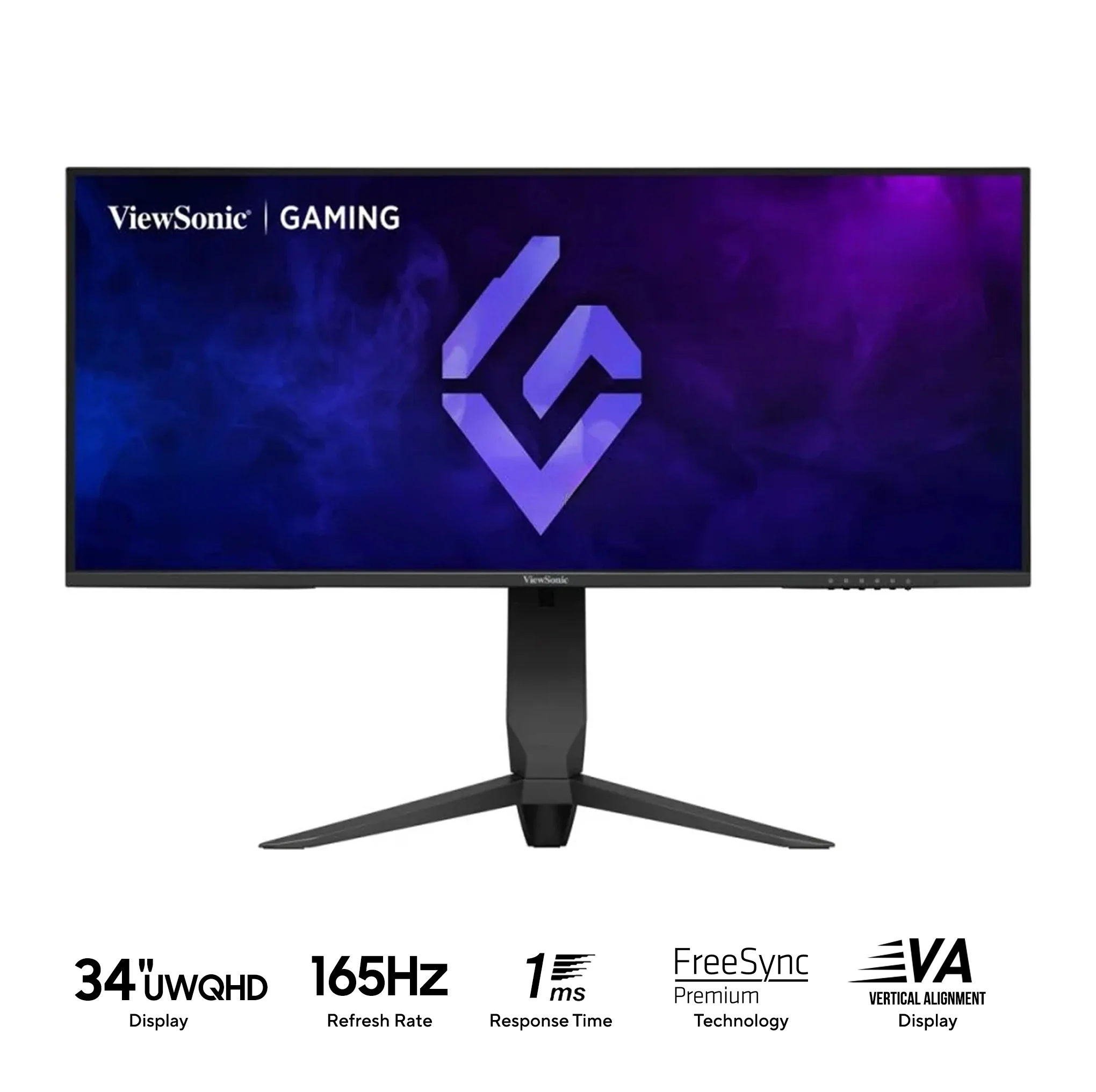 Viewsonic VX3480-2K-PRO 34" WQHD (3440X1440) 165Hz 1ms VA Technology Gaming Monitor