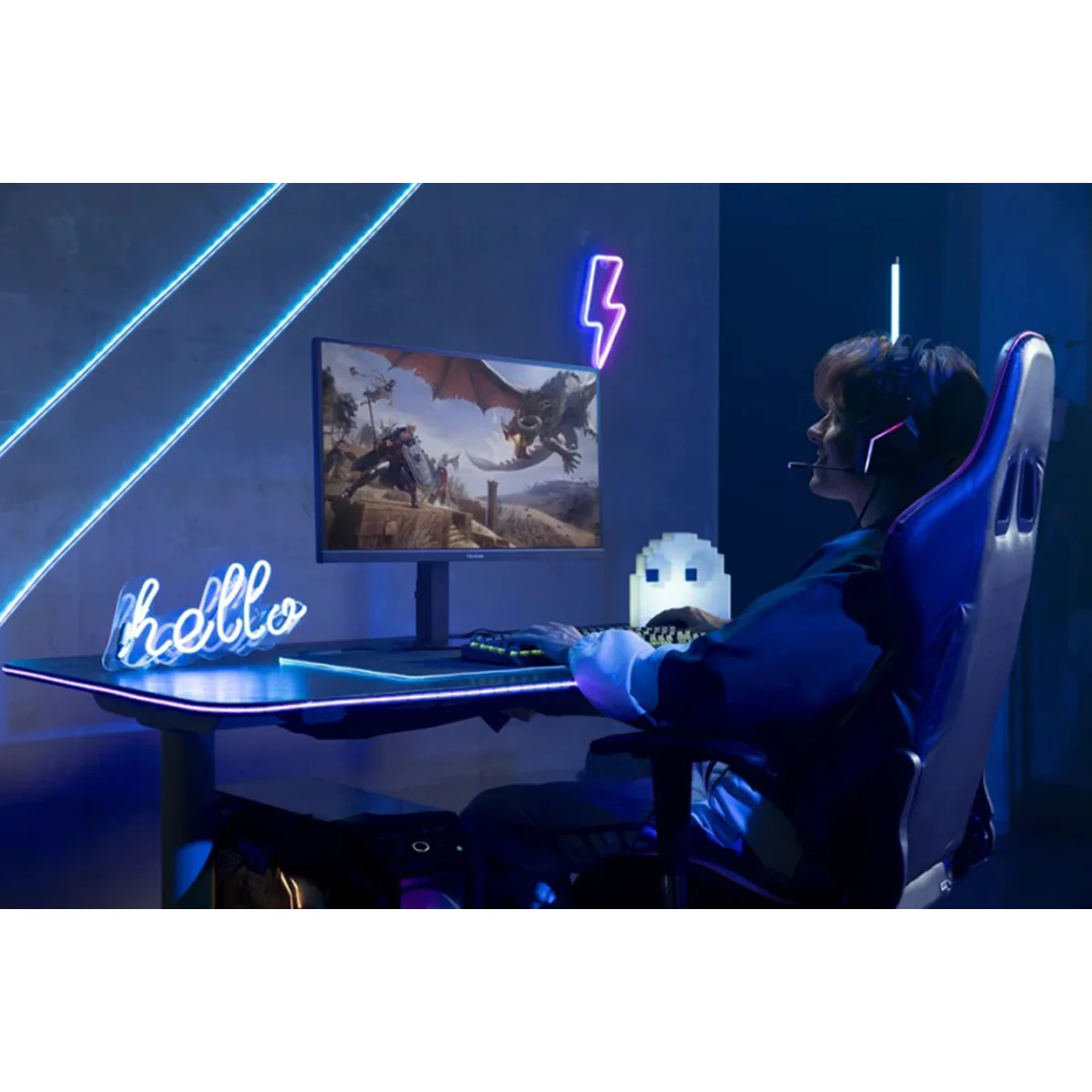 ViewSonic XG2730D-4K 27" Dual Mode UHD 144Hz/ FHD 288Hz 1ms MPRT SuperClear IPS Esports Gaming Monitor with Height/ Tilt/ Pivot Adjustment - Image 4