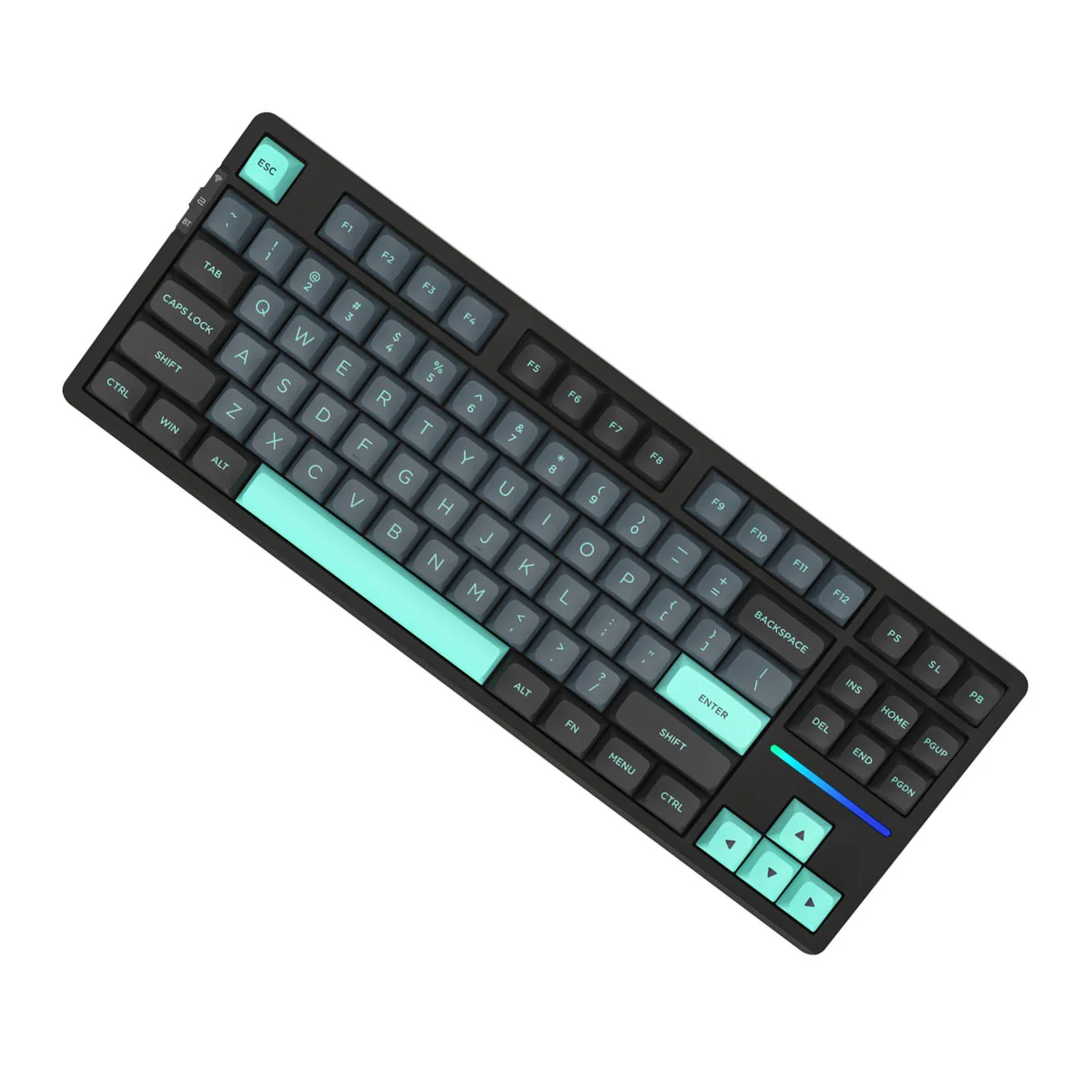VXE V87 Tri-Mode RGB Hot-Swappable Mechanical Keyboard (Caribbean Blue) (Strawberry Pudding Switch) - Image 4