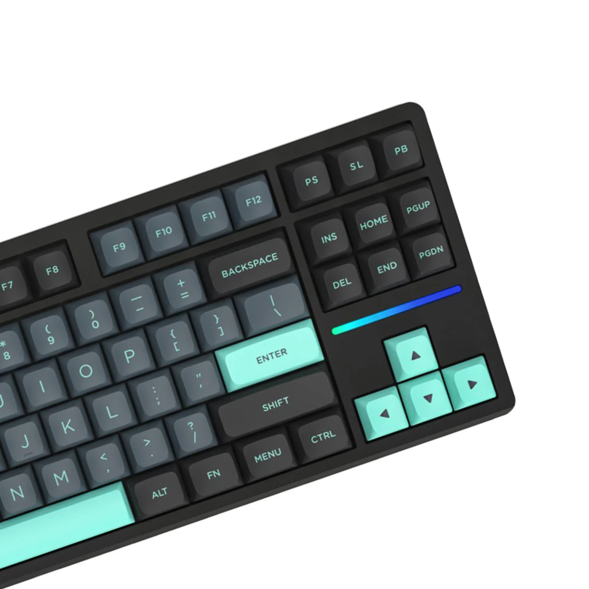 VXE V87 Tri-Mode RGB Hot-Swappable Mechanical Keyboard (Caribbean Blue) (Strawberry Pudding Switch) - Image 5