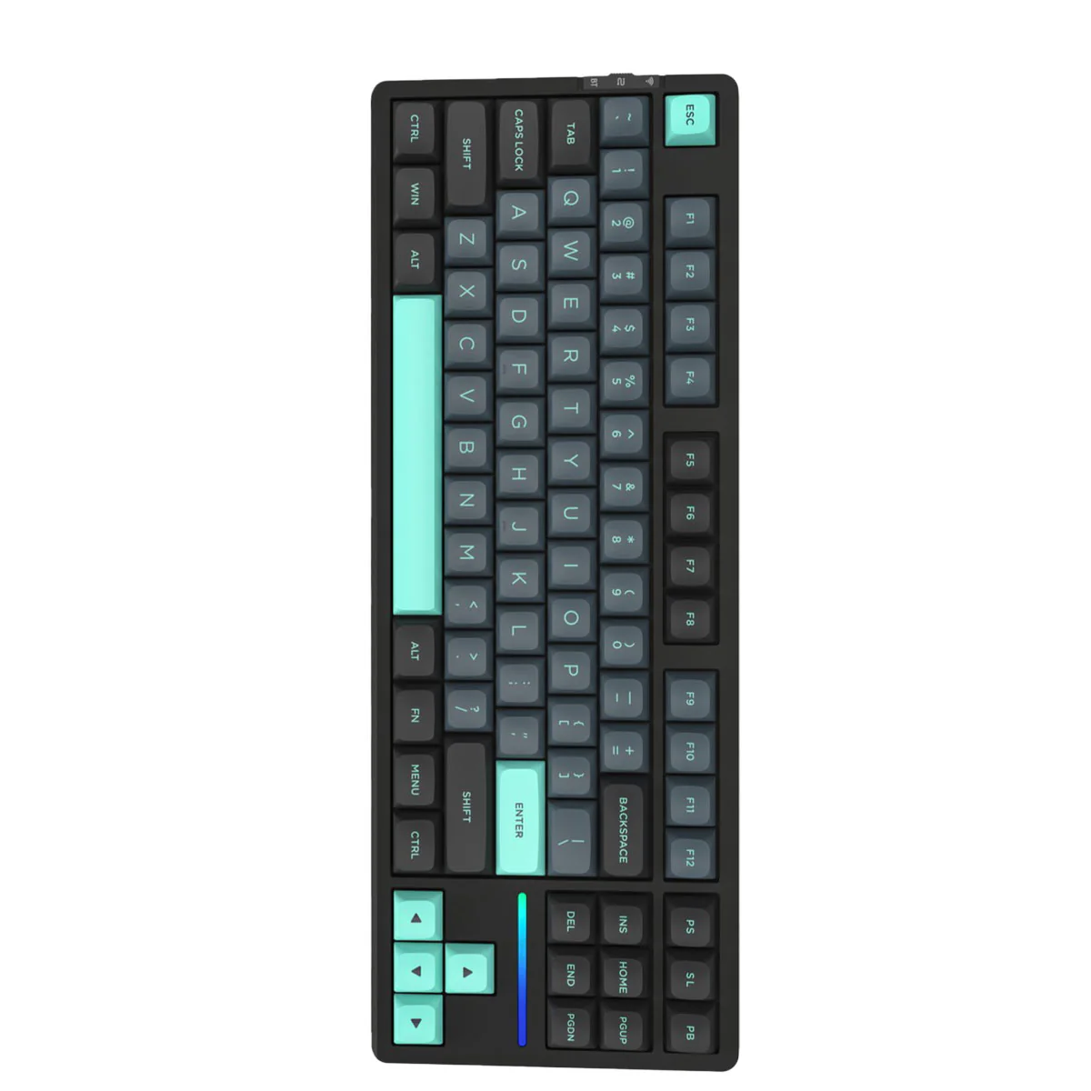 VXE V87 Tri-Mode RGB Hot-Swappable Mechanical Keyboard (Caribbean Blue) (Strawberry Pudding Switch) - Image 6