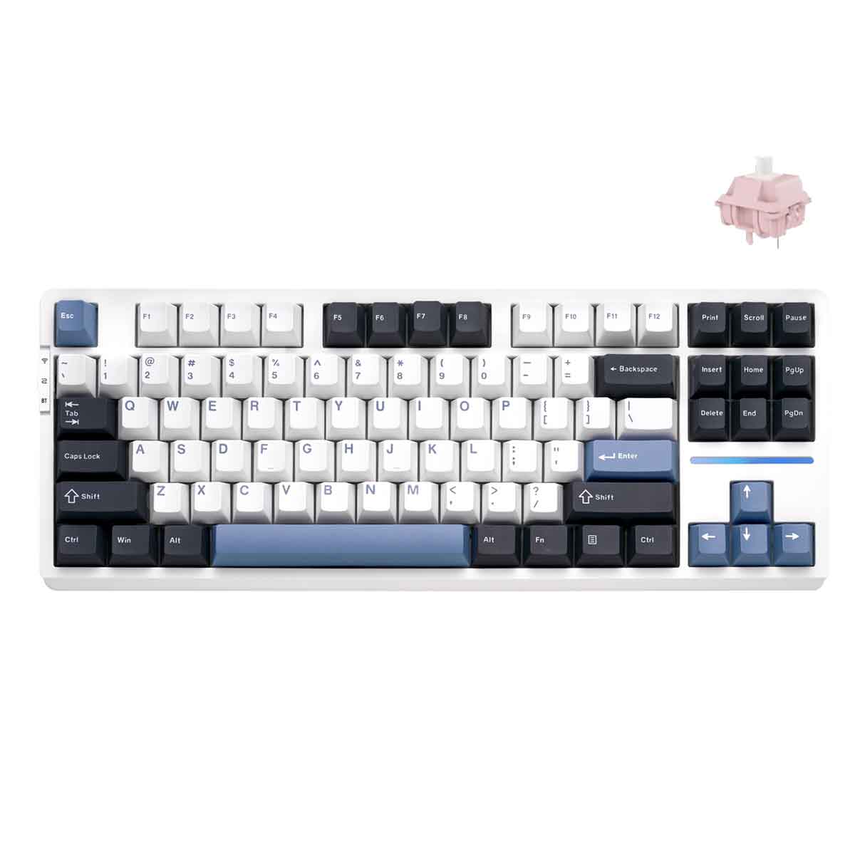 VXE V87 Tri-Mode RGB Hot-Swappable Mechanical Keyboard (Starry Sky) (Strawberry Pudding Switch)