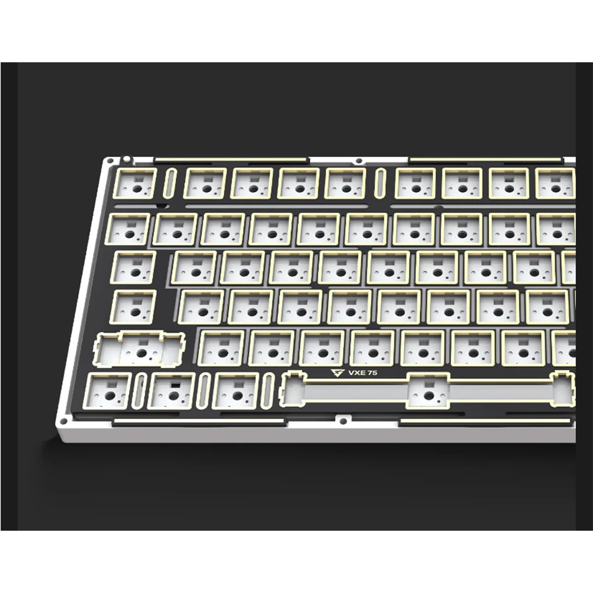 VXE75 Aluminum Gasket Structure Wireless Mechanical Keyboard (Purple) (Ice Berry Switch) - Image 6