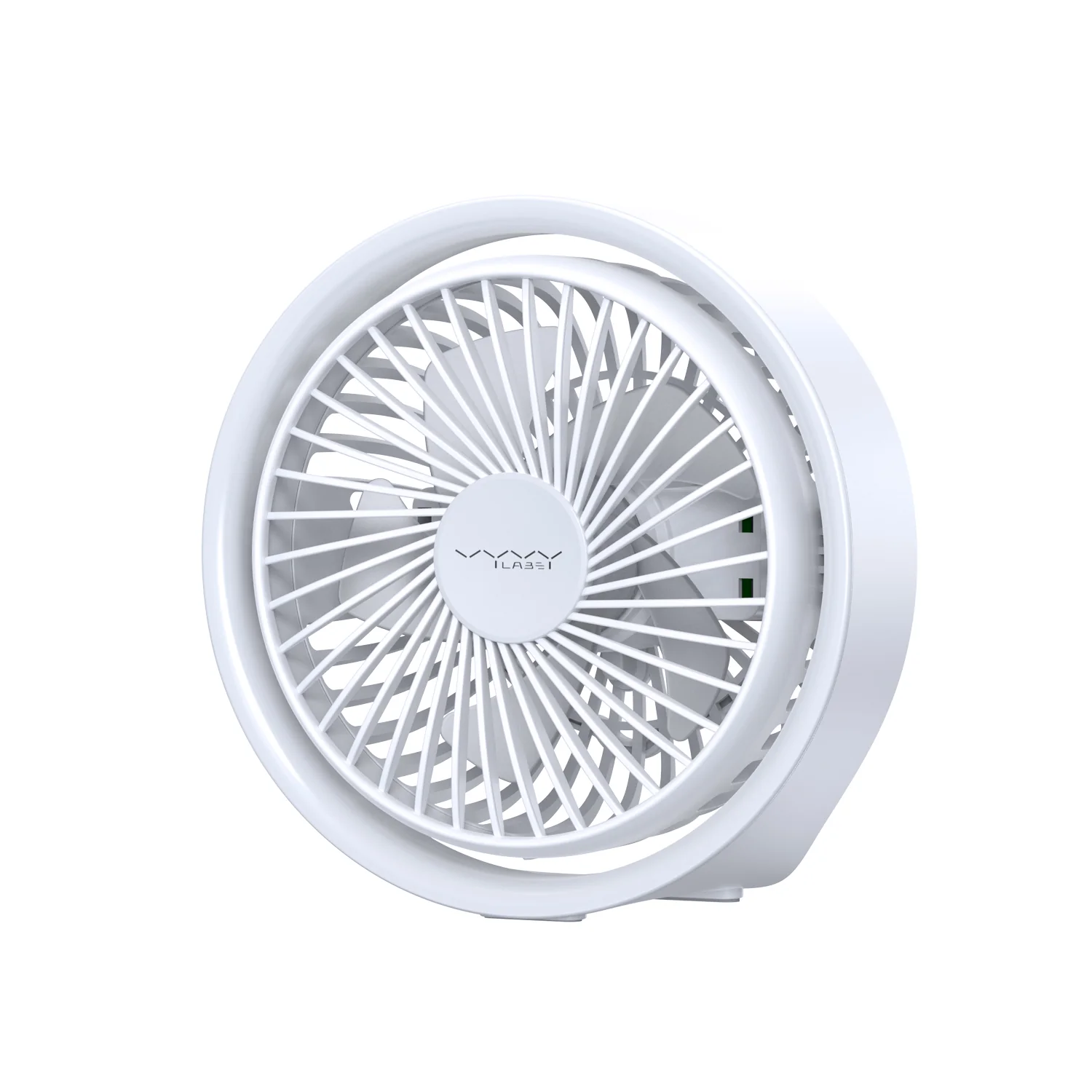 Vyvylabs D04 Mini Portable Desktop Fan with Led Light (White, Pink) (VKD04-WH, VKD04-PK) - Image 2