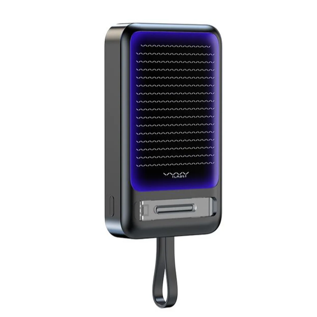 Vyvylabs Iridescence Wireless Fast Charge Power Bank Type-C Edition 10000mAh 20W with Stand (Glazed Black) (VBJM225-BK) - Image 4