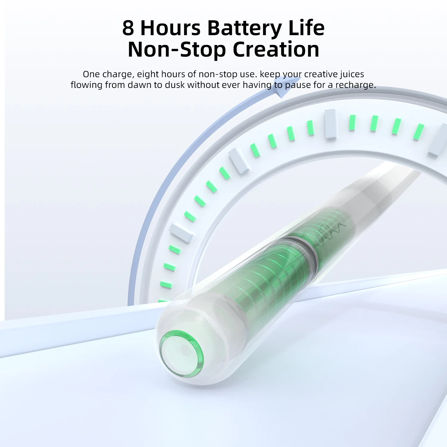 Vyvylabs Myoshu Pro Wireless Charging Capacitive Stylus Pen Active + Wireless Version (White) (VKPW-WH) - Image 4