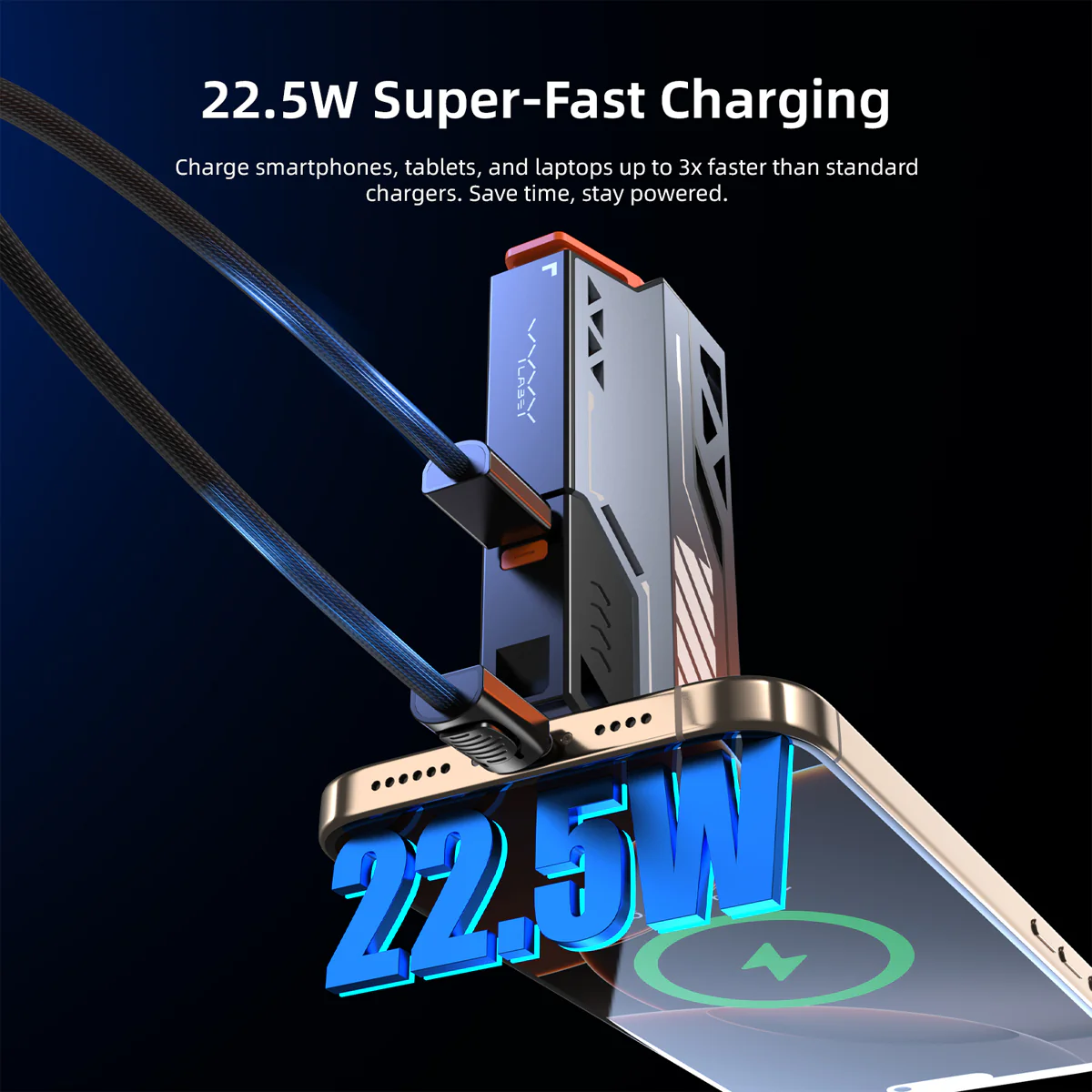 Vyvylabs NexCell Detachable Fast Charger Power Bank 10000mAh 22.5W with C-C Cable (Tarnish) (VBXDL-2TN) - Image 4