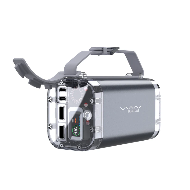 Vyvylabs P1 Outdoor Digital Display Mini Power Bank 40000mAh 100W Waterproof+Light (Dark Gray) (VP14100) - Image 2