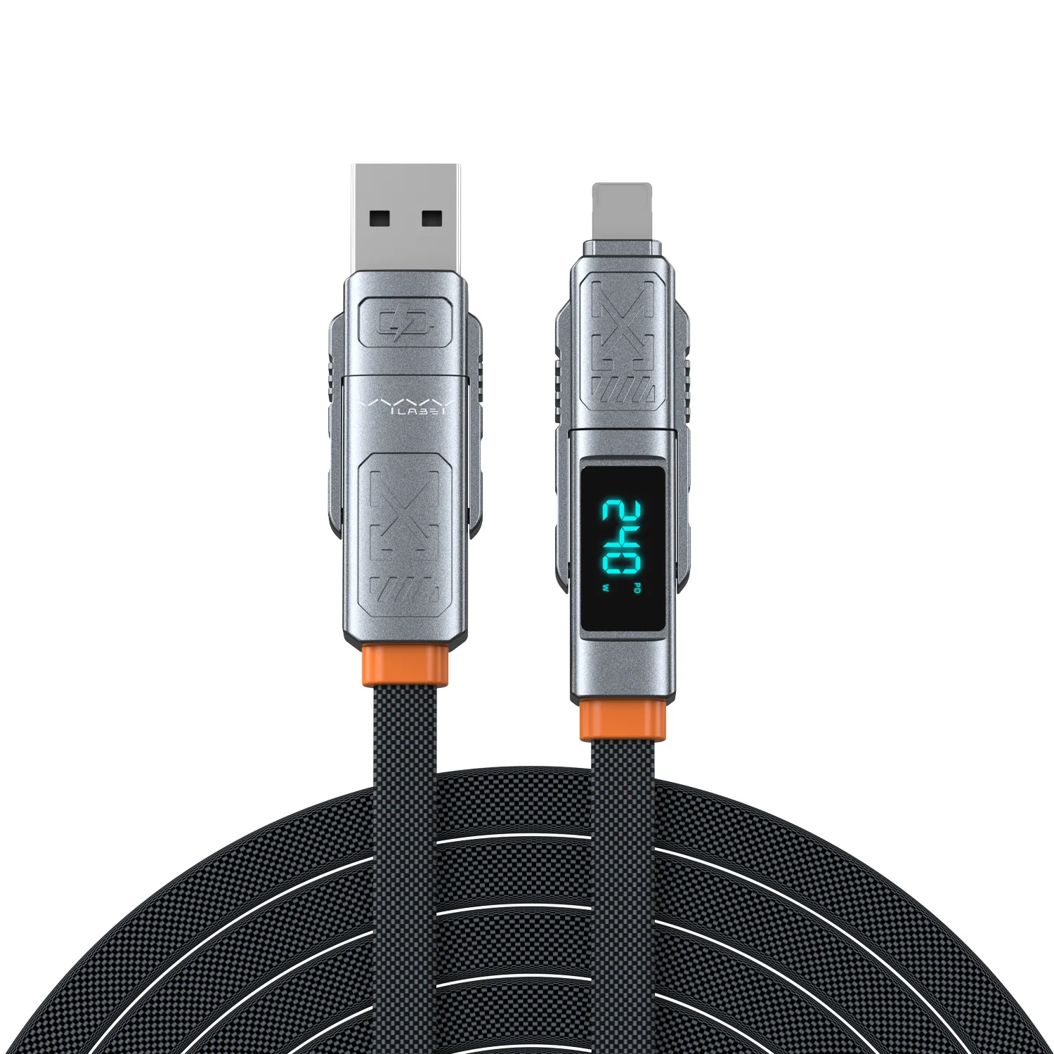 Vyvylabs Stellar 4-in-1 Fast Charging Cable 240W USB to C+L / Type-C to C+L 1.5M (Dark Grey) (VCXQ-DGY) - Image 11