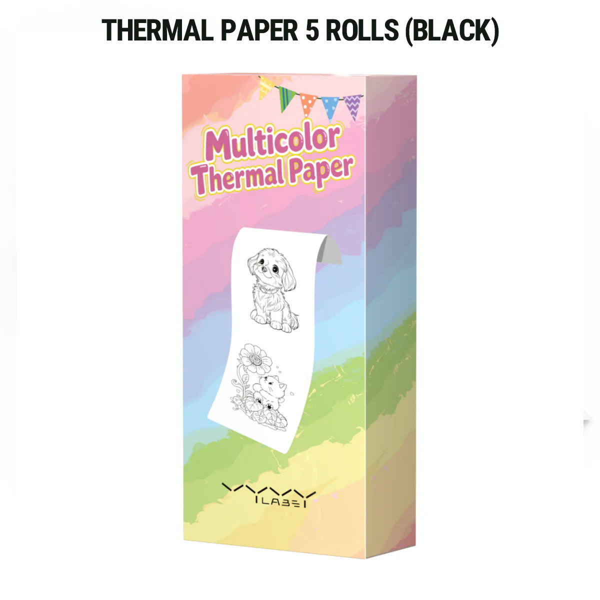 Vyvylabs Thermal Paper 5 Rolls (Black) (V-RMZ-BK) - Image 2