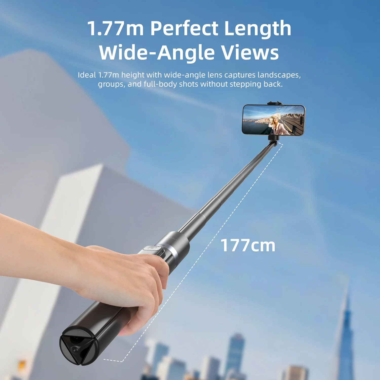 Vyvylabs ZipPop Selfie Stick Tripod (Black) (VBDP02-BK) - Image 8