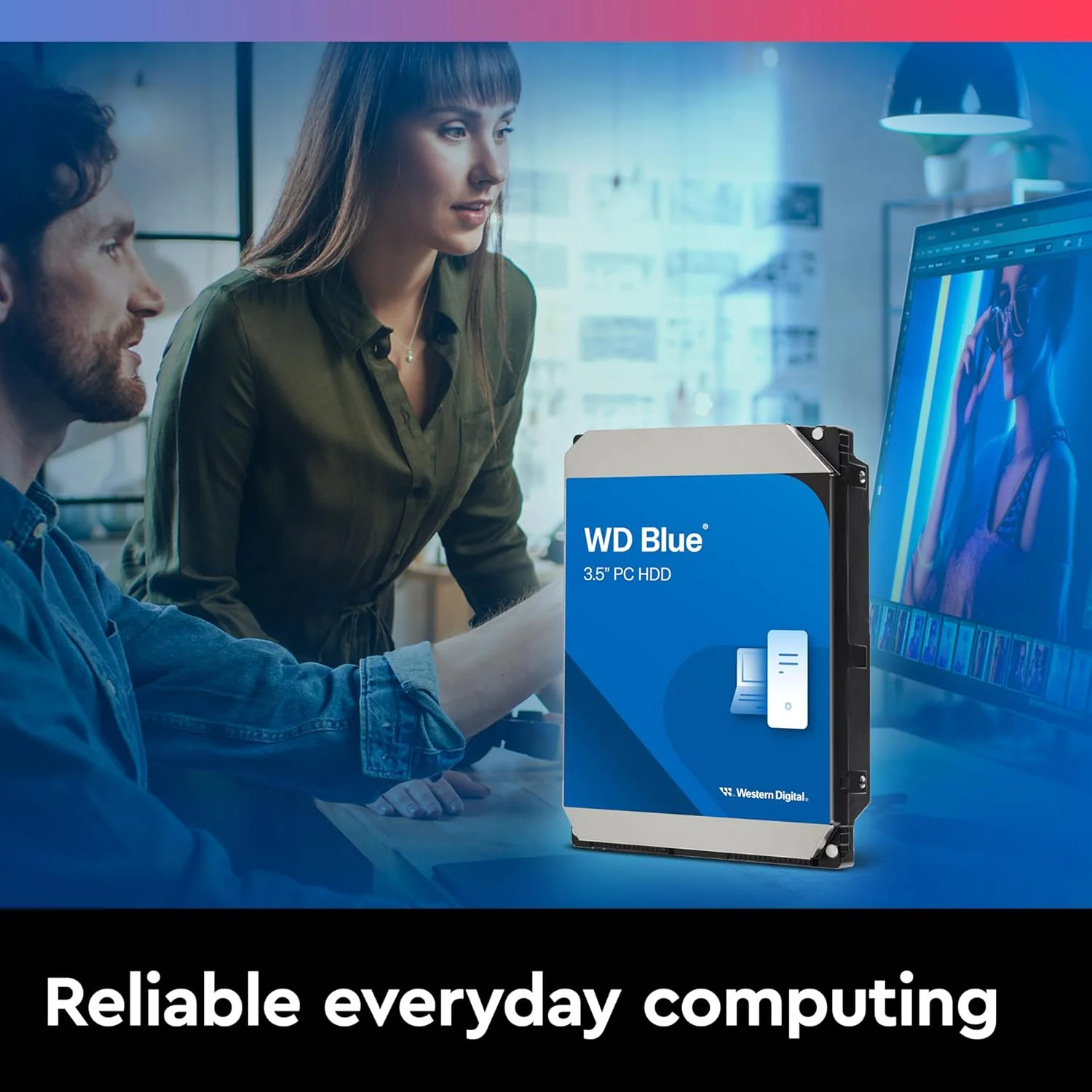 WD Blue 6TB 5400 RPM 256MB Cache CMR 3.5" SATA PC Desktop Hard Drive - up to 185MB/s Transfer Rate (WD60EZAX) - Image 3
