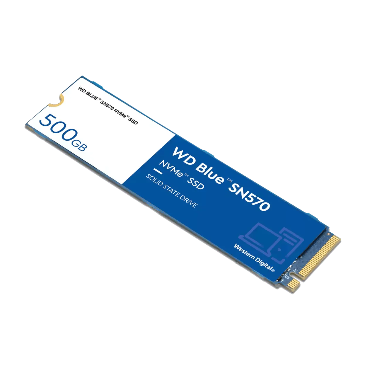 WD Blue SN570 500GB M.2 2280 PCIE GEN3 X4 NVME SSD (WDS500G3B0C) - Image 2