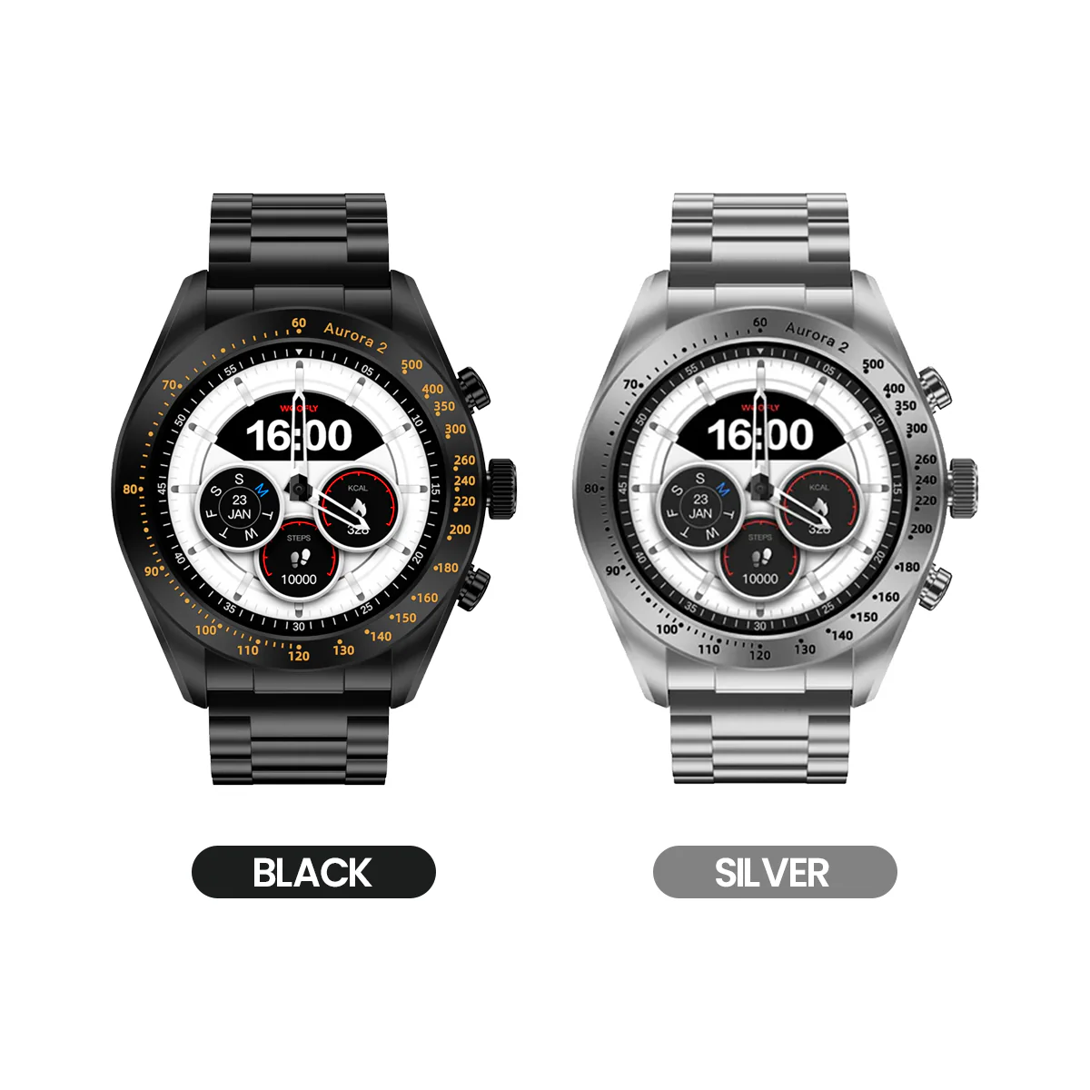 Weofly Aurora 2 Smartwatch (Black. Silver) (WFAU227BL, WFAU227SL) - Image 15