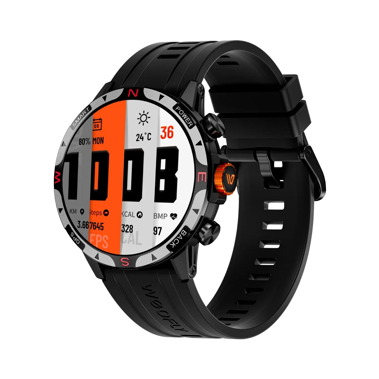 Weofly Conquer 2 Smartwatch (Black) (WFCQ712BL) - Image 4