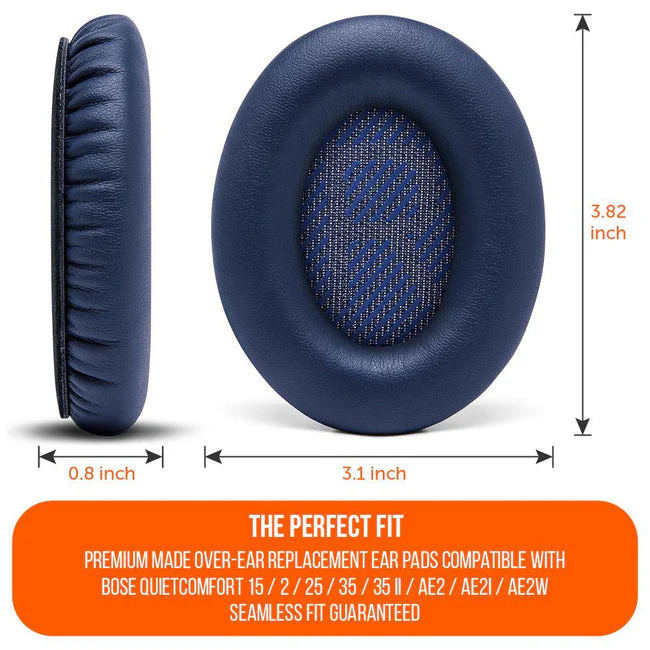 Wicked Cushions Bose QC 35 Replacement Ear Pads (Black, Midnight Blue, Silver, Geo Grey, Snow Camo, Black Camo, 90s White, 90s Black) (DW-EUAI-QYAW, ZI-3M67-96O0, 4B-NWTC-V89C, TI-AZM0-J0JH, OC-90BK-QG4D, Z7-YSOW-KHPB, BoseQC35-90W, BoseQC35-90B) - Image 10
