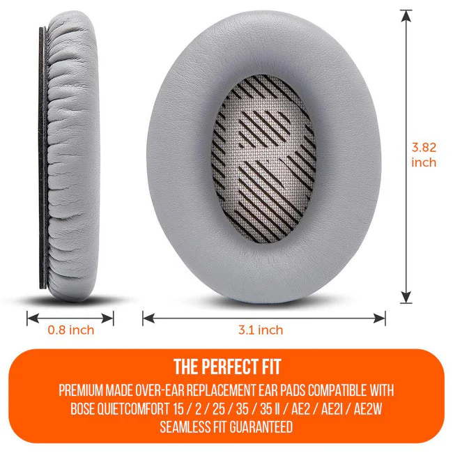 Wicked Cushions Bose QC 35 Replacement Ear Pads (Black, Midnight Blue, Silver, Geo Grey, Snow Camo, Black Camo, 90s White, 90s Black) (DW-EUAI-QYAW, ZI-3M67-96O0, 4B-NWTC-V89C, TI-AZM0-J0JH, OC-90BK-QG4D, Z7-YSOW-KHPB, BoseQC35-90W, BoseQC35-90B) - Image 15