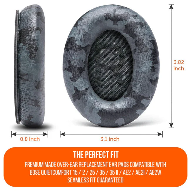Wicked Cushions Bose QC 35 Replacement Ear Pads (Black, Midnight Blue, Silver, Geo Grey, Snow Camo, Black Camo, 90s White, 90s Black) (DW-EUAI-QYAW, ZI-3M67-96O0, 4B-NWTC-V89C, TI-AZM0-J0JH, OC-90BK-QG4D, Z7-YSOW-KHPB, BoseQC35-90W, BoseQC35-90B) - Image 40