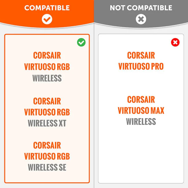 Wicked Cushions Corsair Virtuoso Earpads - WC FreeZe Cooling Gel (90s White, 90s Black, Black, Black Camo, Geo Grey) - Image 2