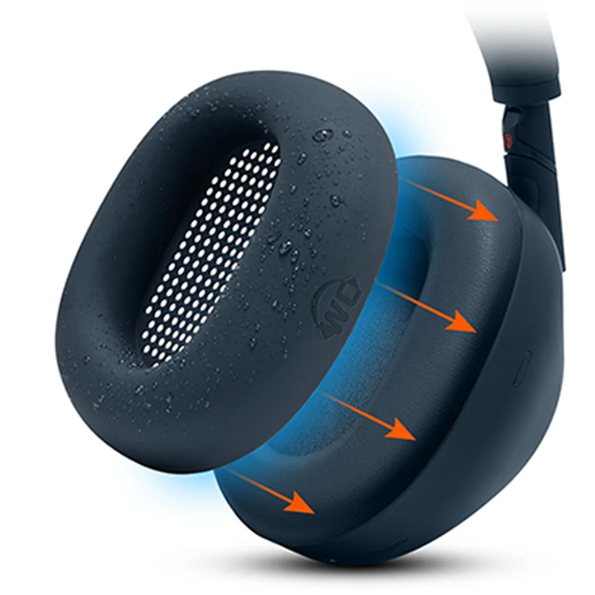 Wicked Cushions Sony WH-1000XM6 Earpad Sweat Covers - WC SweatZ XM6 (90s Black, Black Camo, Black, Midnight Blue, Platinum Silver) - Image 10
