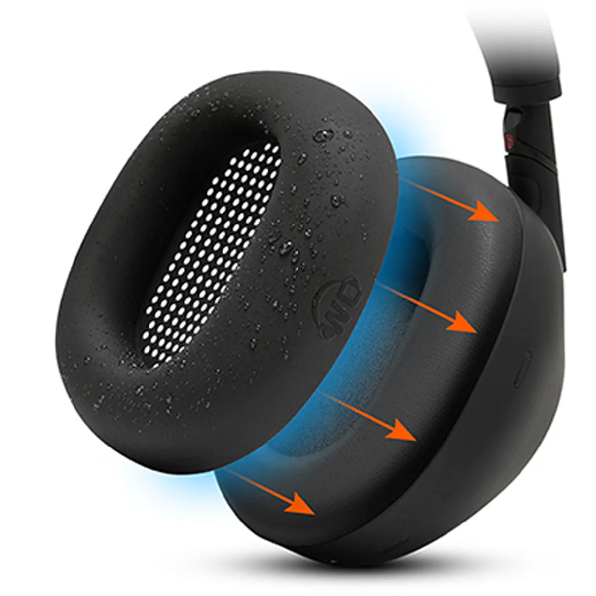 Wicked Cushions Sony WH-1000XM6 Earpad Sweat Covers - WC SweatZ XM6 (90s Black, Black Camo, Black, Midnight Blue, Platinum Silver) - Image 7