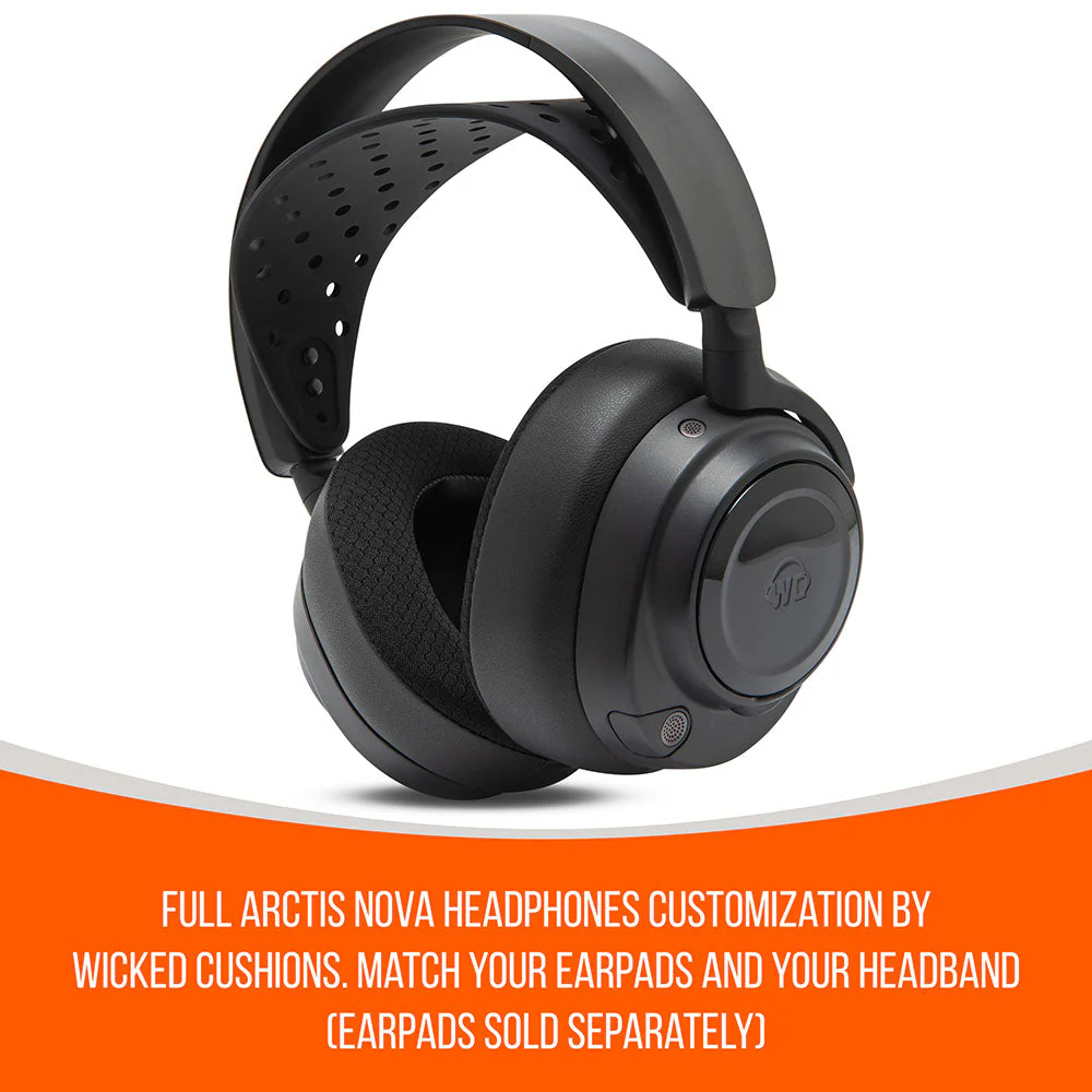 Wicked Cushions WC Silicone HeadbandZ for Arctis Nova V2 Headsets (Black, 90s Black, 90s White, Black Camo, Red Camo, Speed Racer, Gold Marble, Kinetic Wave, Cyan Prism) - Image 5