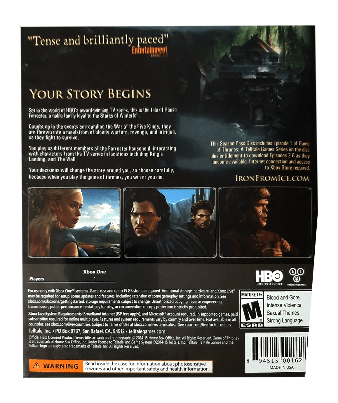 XBOX ONE GAME OF THRONES A TELLTALE GAME SERIES (US) - Image 7
