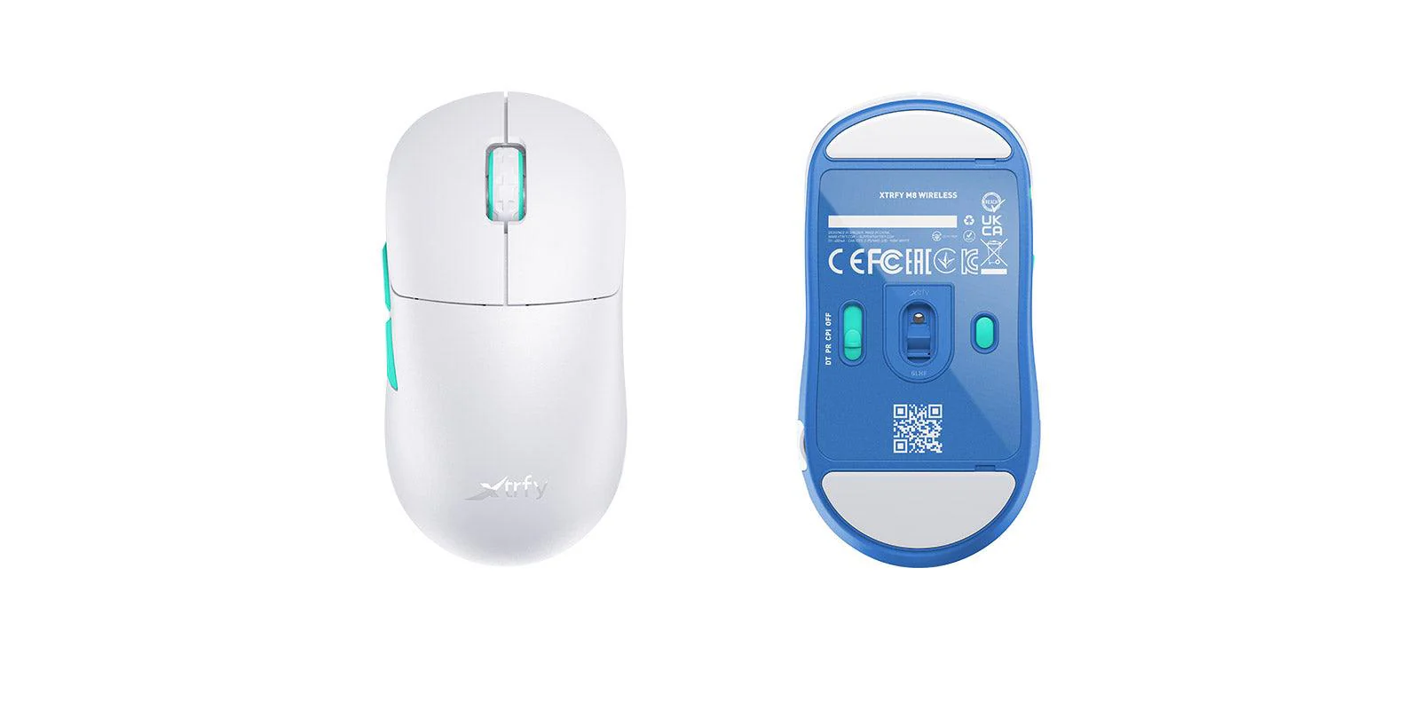 Cherry Xtrfy M8 Wireless Ultra Light Gaming Mouse (White) - Image 2
