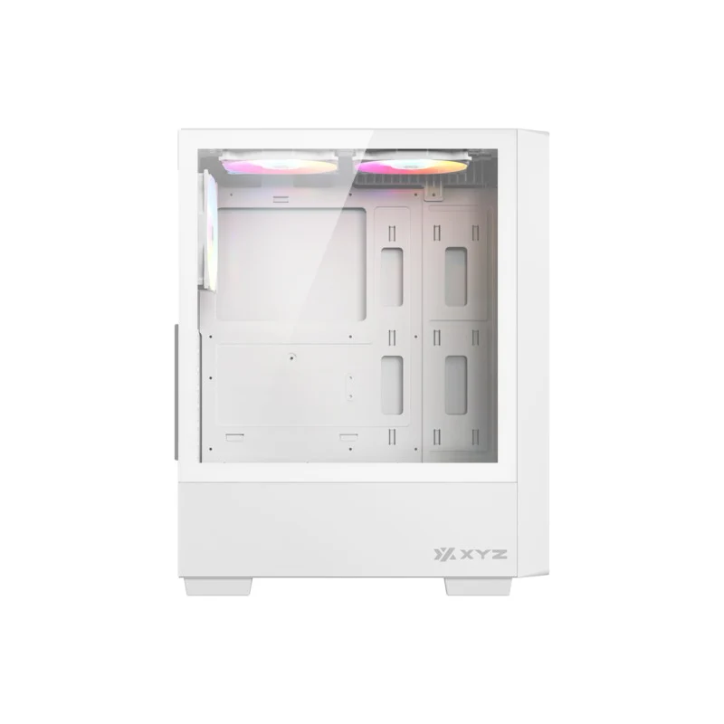 XYZ Airone 100 X Mesh ATX PC Case with 6 Pre-installed 120mm ARGB Fans (Black, White) - Image 12