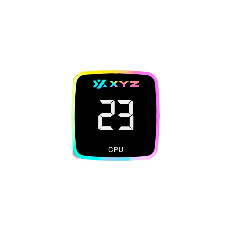 XYZ AquaPulse AIO 240 ARGB Liquid Cooler with Temperature Display (Black, White) - Image 12