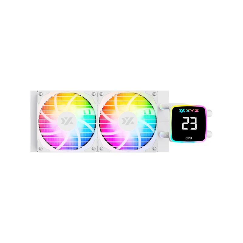 XYZ AquaPulse AIO 240 ARGB Liquid Cooler with Temperature Display (Black, White) - Image 15