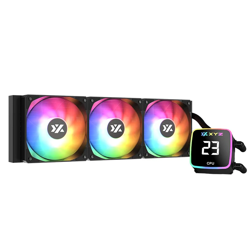 XYZ AquaPulse AIO 360 ARGB Liquid Cooler with Temperature Display (Black, White) - Image 11