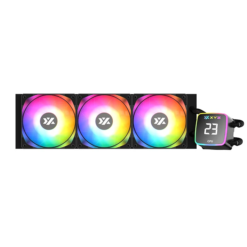 XYZ AquaPulse AIO 360 ARGB Liquid Cooler with Temperature Display (Black, White) - Image 13