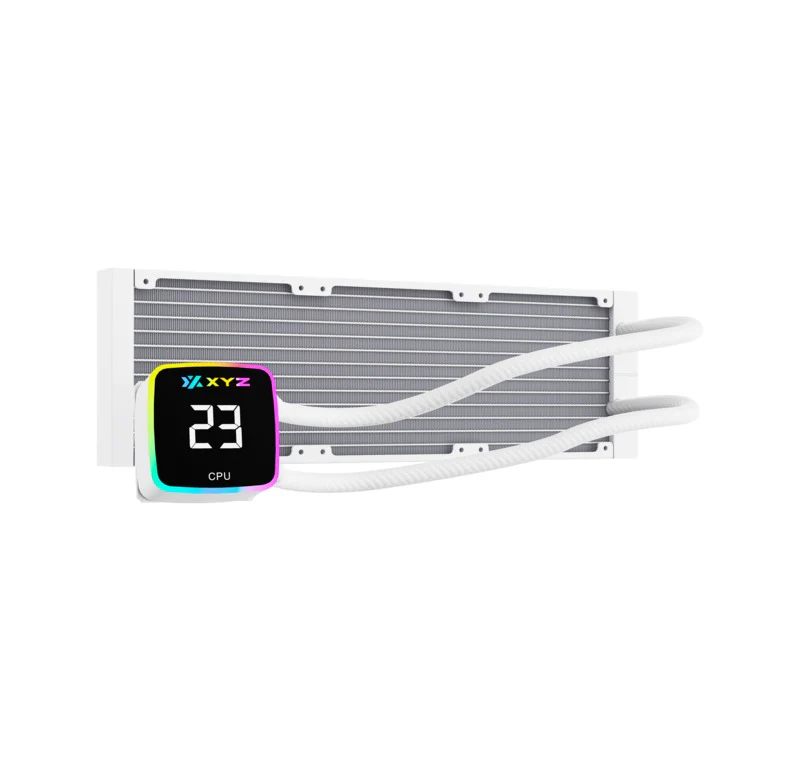XYZ AquaPulse AIO 360 ARGB Liquid Cooler with Temperature Display (Black, White) - Image 5