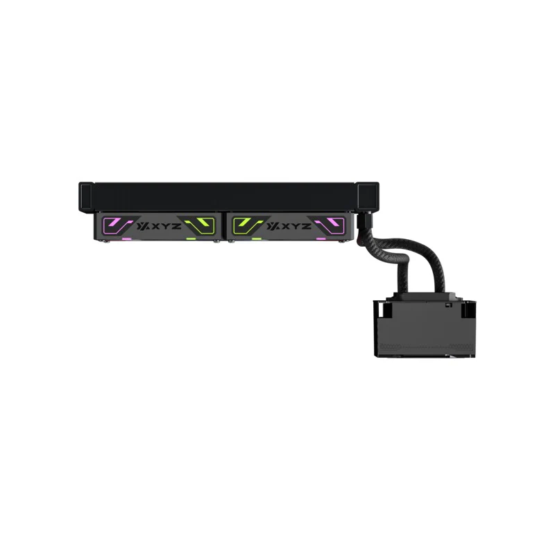 XYZ HydroTemp 240 ARGB Liquid Cooler with Temperature Display (Black, White) - Image 7