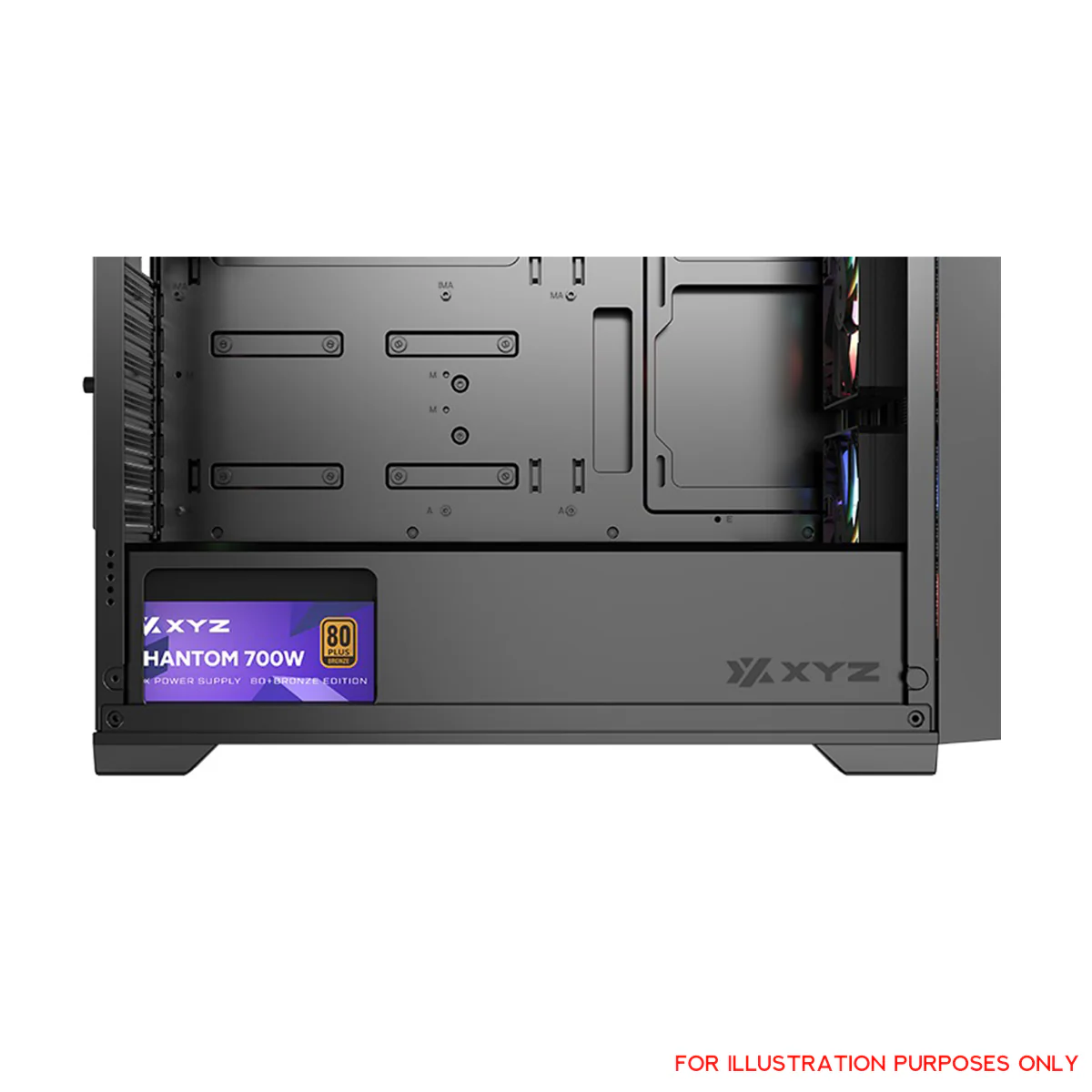 XYZ Phantom 700W ARGB ATX Power Supply 80+ Bronze Edition (Black) (X-PS-PHANTOM-PBR700) (XYZ-SA-869) - Image 11