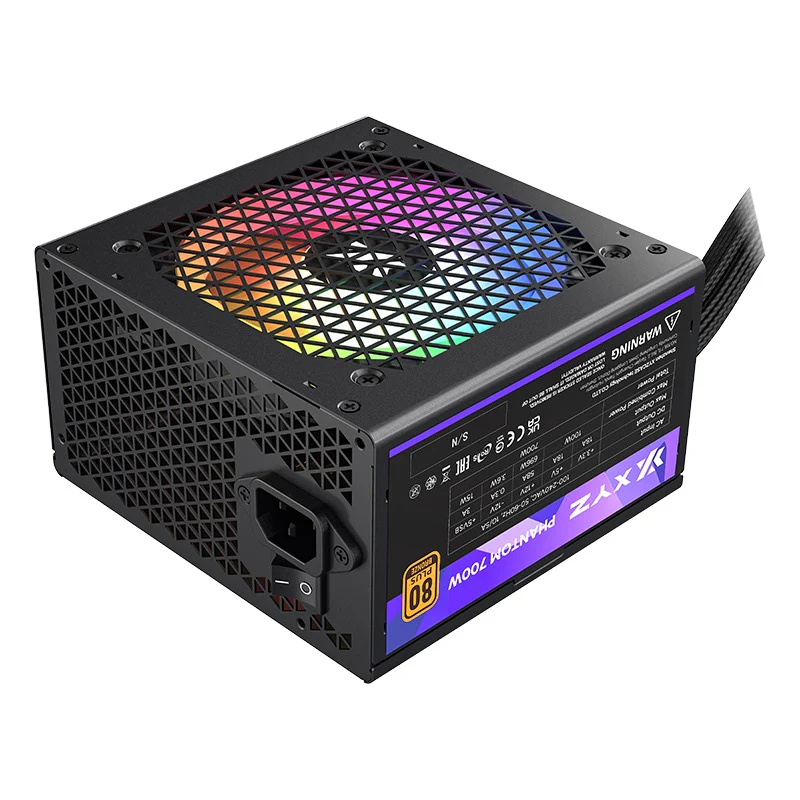 XYZ Phantom 700W ARGB ATX Power Supply 80+ Bronze Edition (Black) (X-PS-PHANTOM-PBR700) (XYZ-SA-869) - Image 3