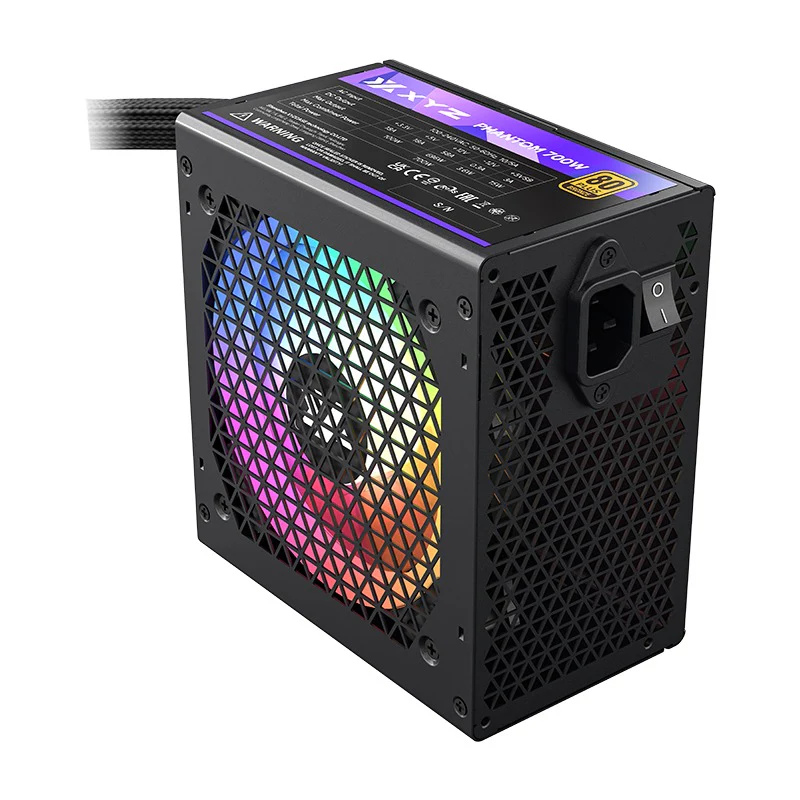 XYZ Phantom 700W ARGB ATX Power Supply 80+ Bronze Edition (Black) (X-PS-PHANTOM-PBR700) (XYZ-SA-869) - Image 5